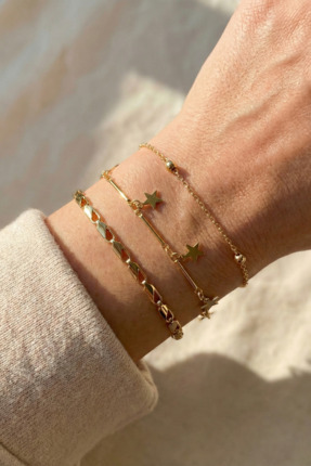 Alexis Carrel Dorika Ve Yıldız Detaylı 3'lü Kombin Kadın Bileklik Seti