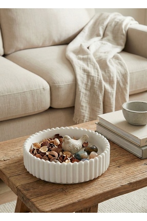 TAŞ ART Yuvarlak Beton Kase – Banyo,Antre,Salon ve Anahtarlık, Takı,Mumluk, S...