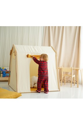 Minik Fare Montessori Ahşap Çocuk Oyun Çadırı - Oyun Evi