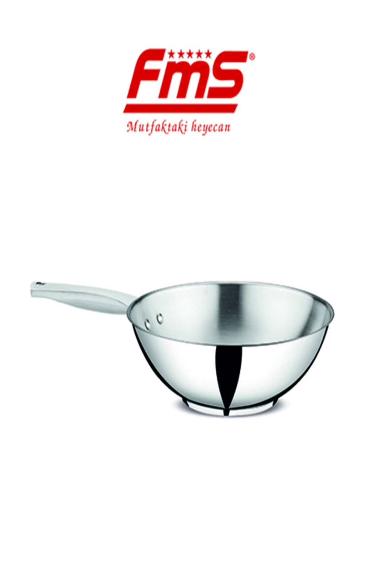 FMS 28 Cm Çelik Wok Tava | 18/10 Paslanmaz | 3 Kat Kapsül Taban | Indüksiyon Uyumlu - Fiyatı, Yorumları