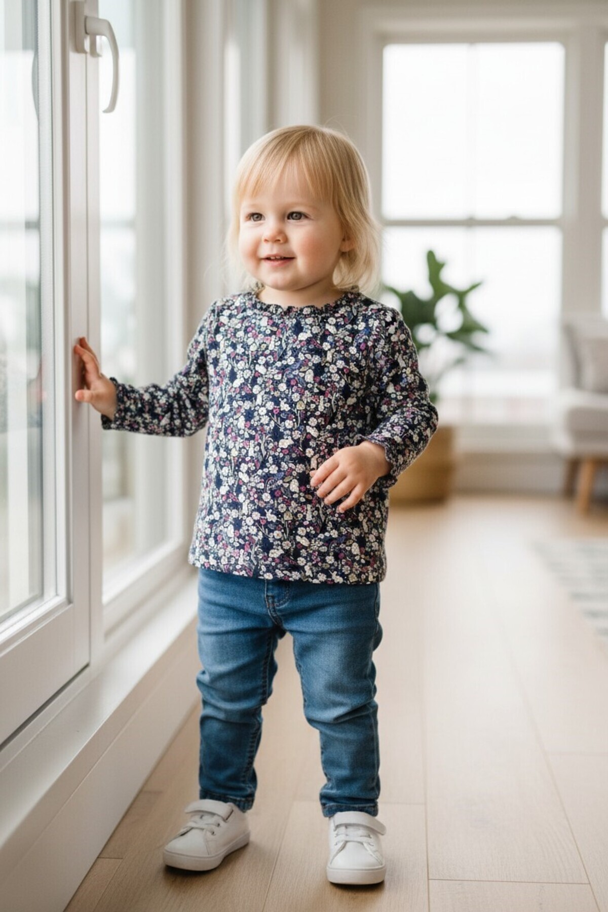 SeaBubbles Çiçekli Kız Bebek Bluz fotoğrafı 4 (önizleme)