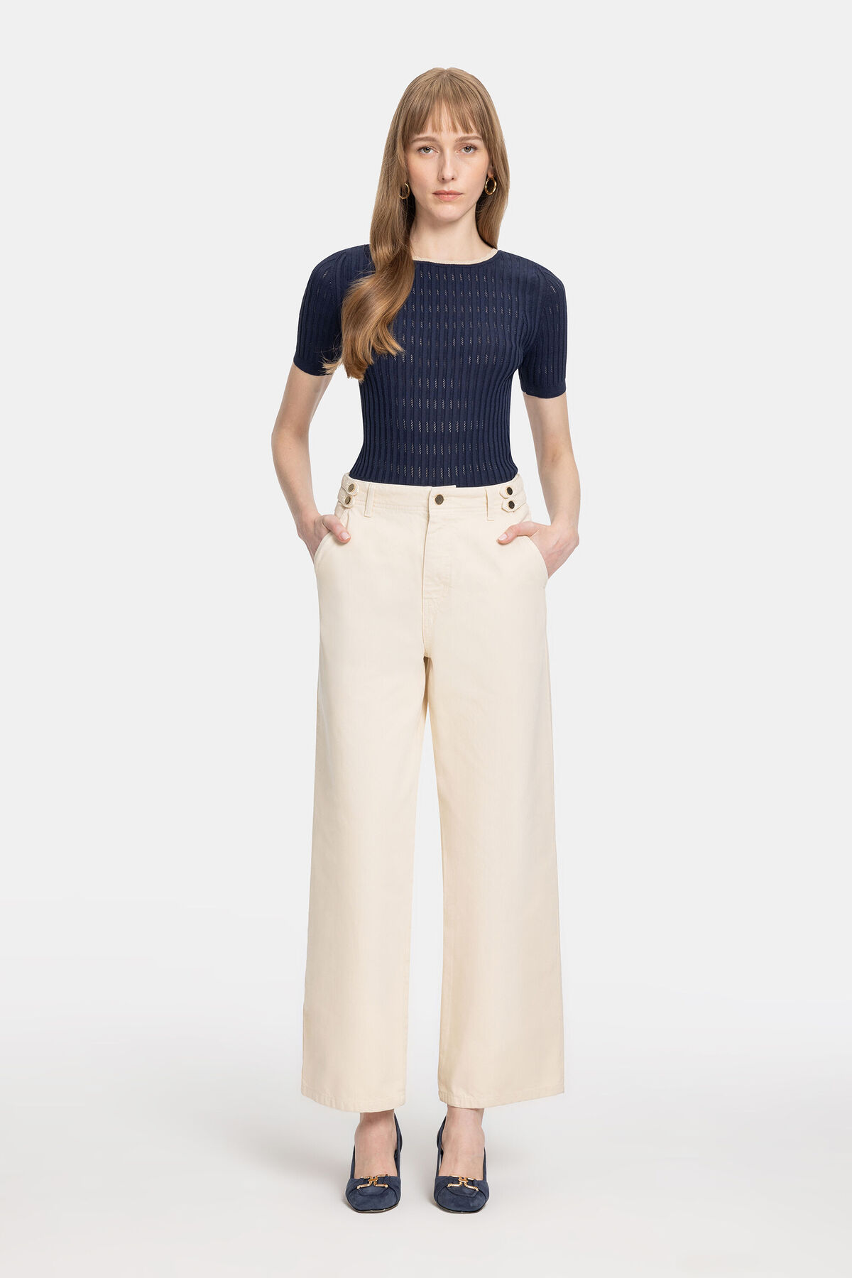 W Collection  EKRU JEAN PANTOLON - Görsel 3