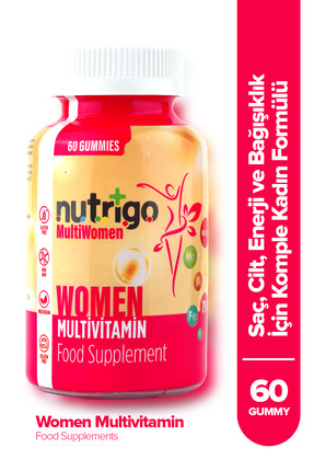 nutrigo ® Women Multivitamin Sakız-60Adet -Temel Minerallerin Tamamı -Glutens...