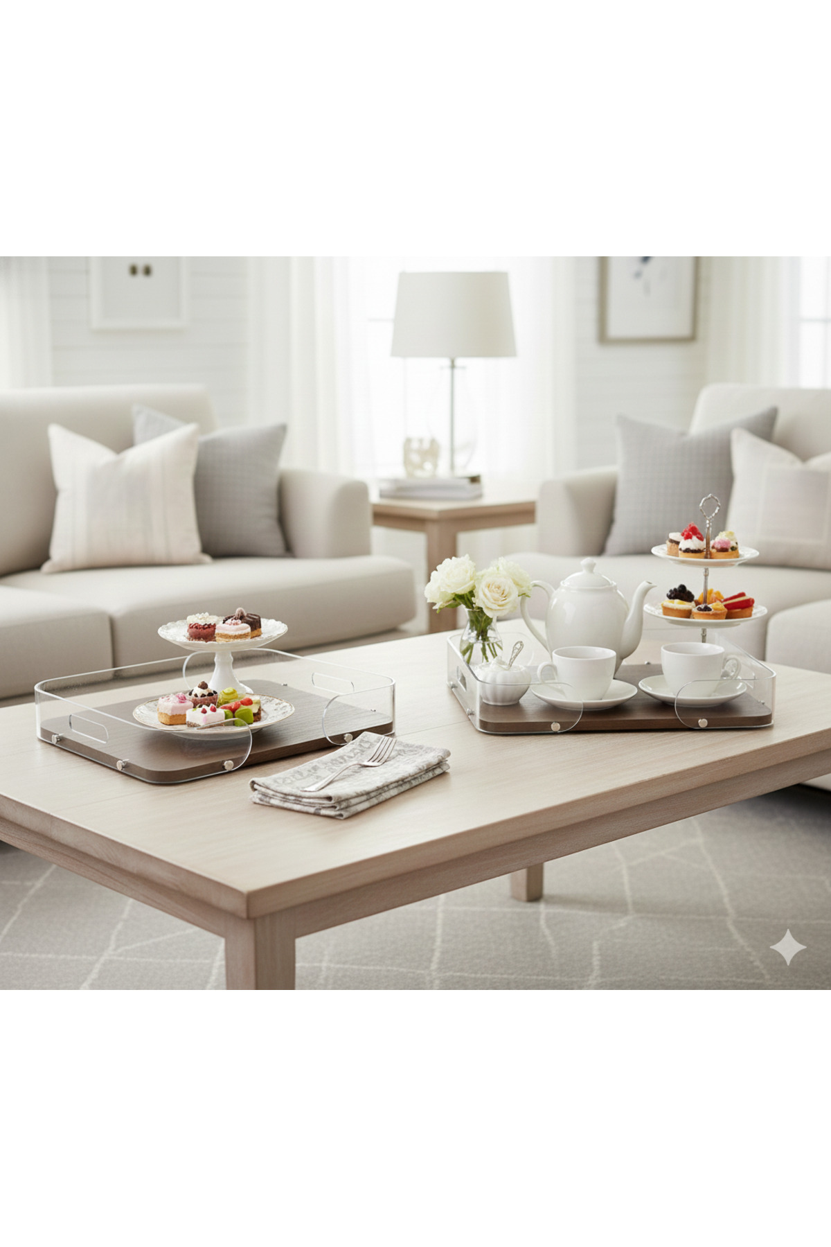 طقم صواني تقديم متعددالاستخدامات بتصميم مثالي