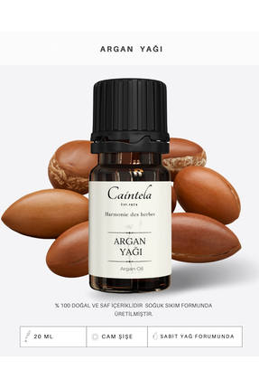 caintela Argan Yağı 20 ml - Saç Bakım Onarım Kırık Önlemeye Yardımcı %100 Doğ...