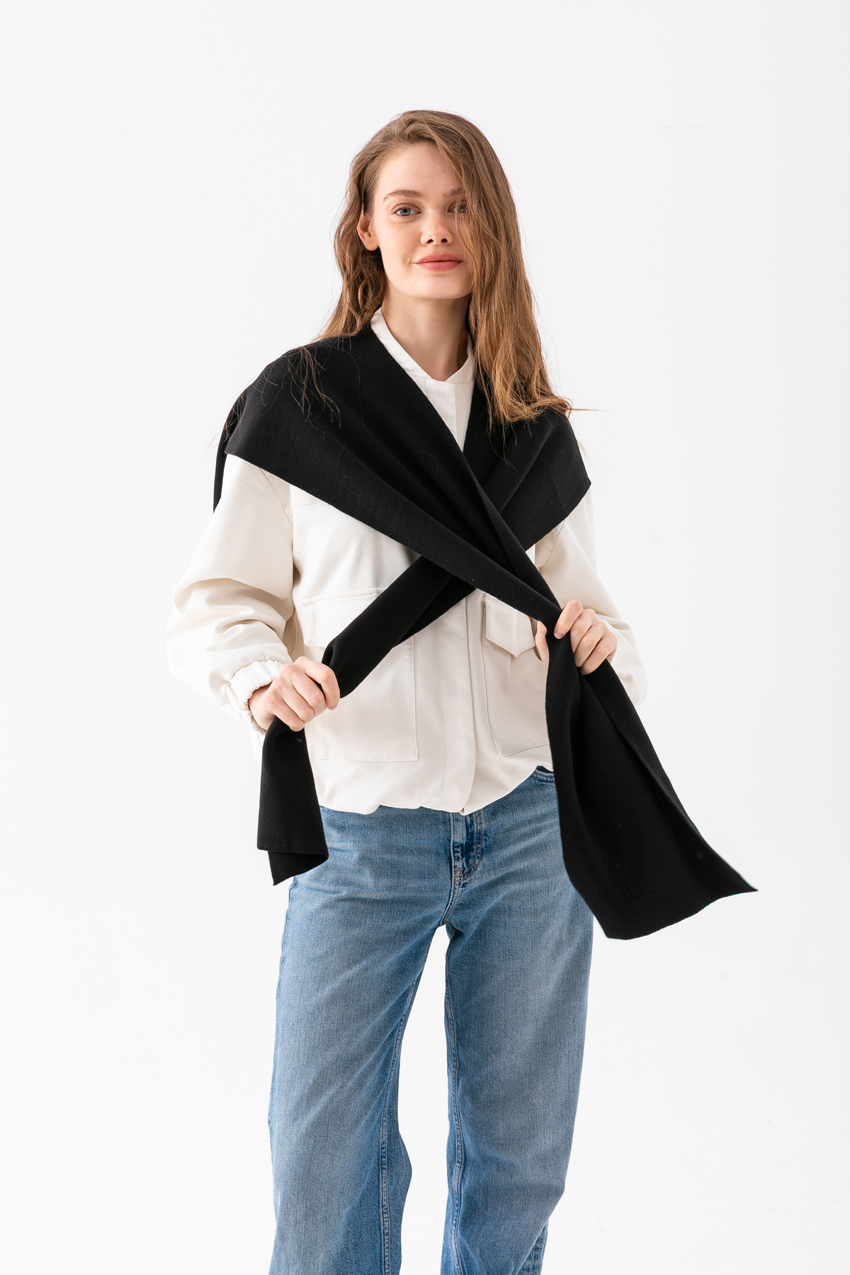 Wega Moda Kare Parçalı Patchwork Atkı - Spor Triko Örme Omuz Atkısı | Unisex Boho Şal - Atkı görsel 5