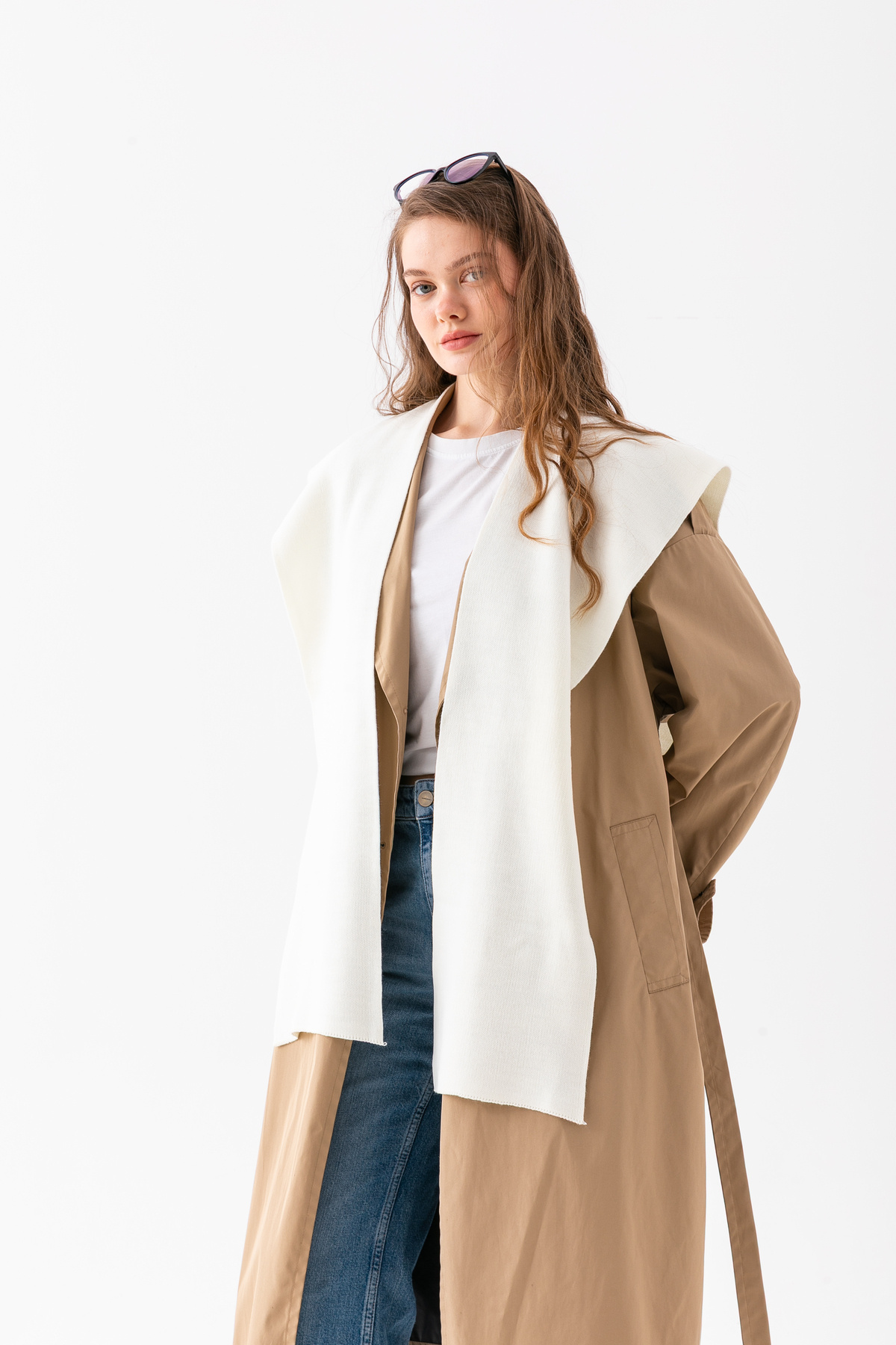 Wega Moda Kare Parçalı Patchwork Atkı - Spor Triko Örme Omuz Atkısı | Unisex Boho Şal - Atkı görsel 7