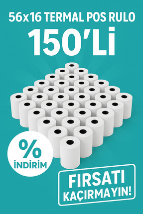 POSSET 56x16 150'li Termal Pos Rulo