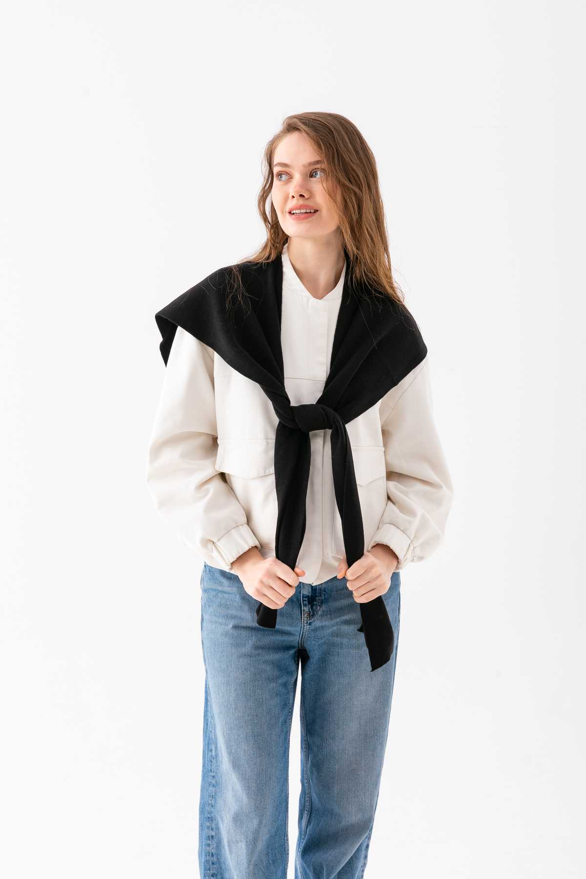 Wega Moda Kare Parçalı Patchwork Atkı - Spor Triko Örme Omuz Atkısı | Unisex Boho Şal - Atkı görsel 3