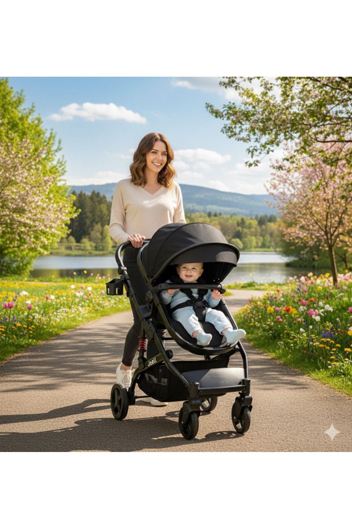 Mamma MARKA JOELL TRV 6 in 1 Yeni Nesil Mama Tablalı Çift Yönlü Amortisörlü Travel Sistem Bebek Arabası fotoğrafı 3 (önizleme)