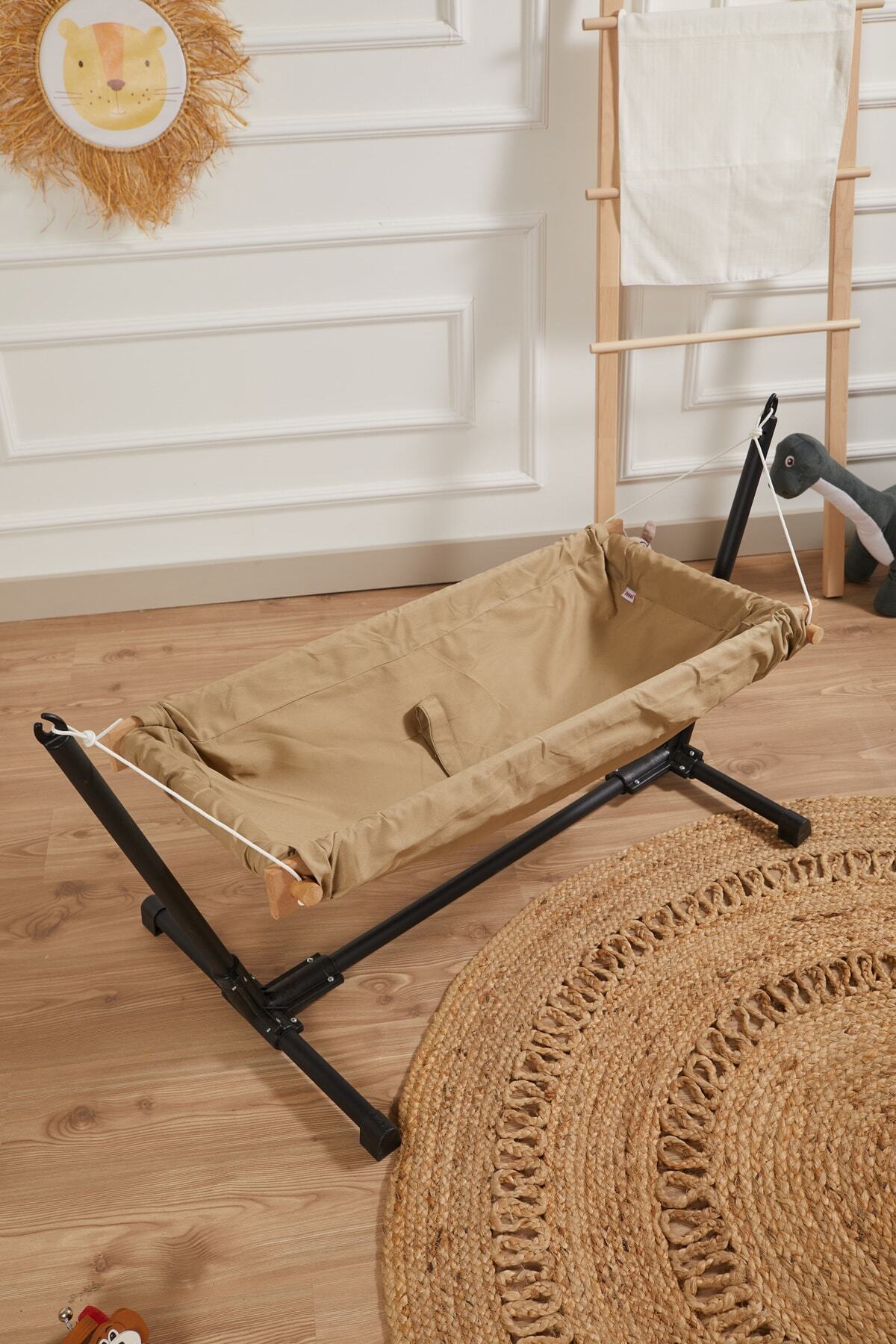 Svava Standlı Ahşap Bebek Hamak Beşik (açık Kahve) fotoğrafı 3 (önizleme)