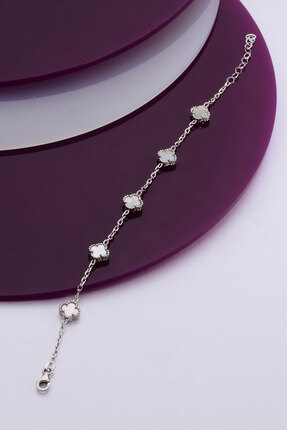 Innuendo 925 Ayar Gümüş Beşli 8 mm Yonca Bileklik