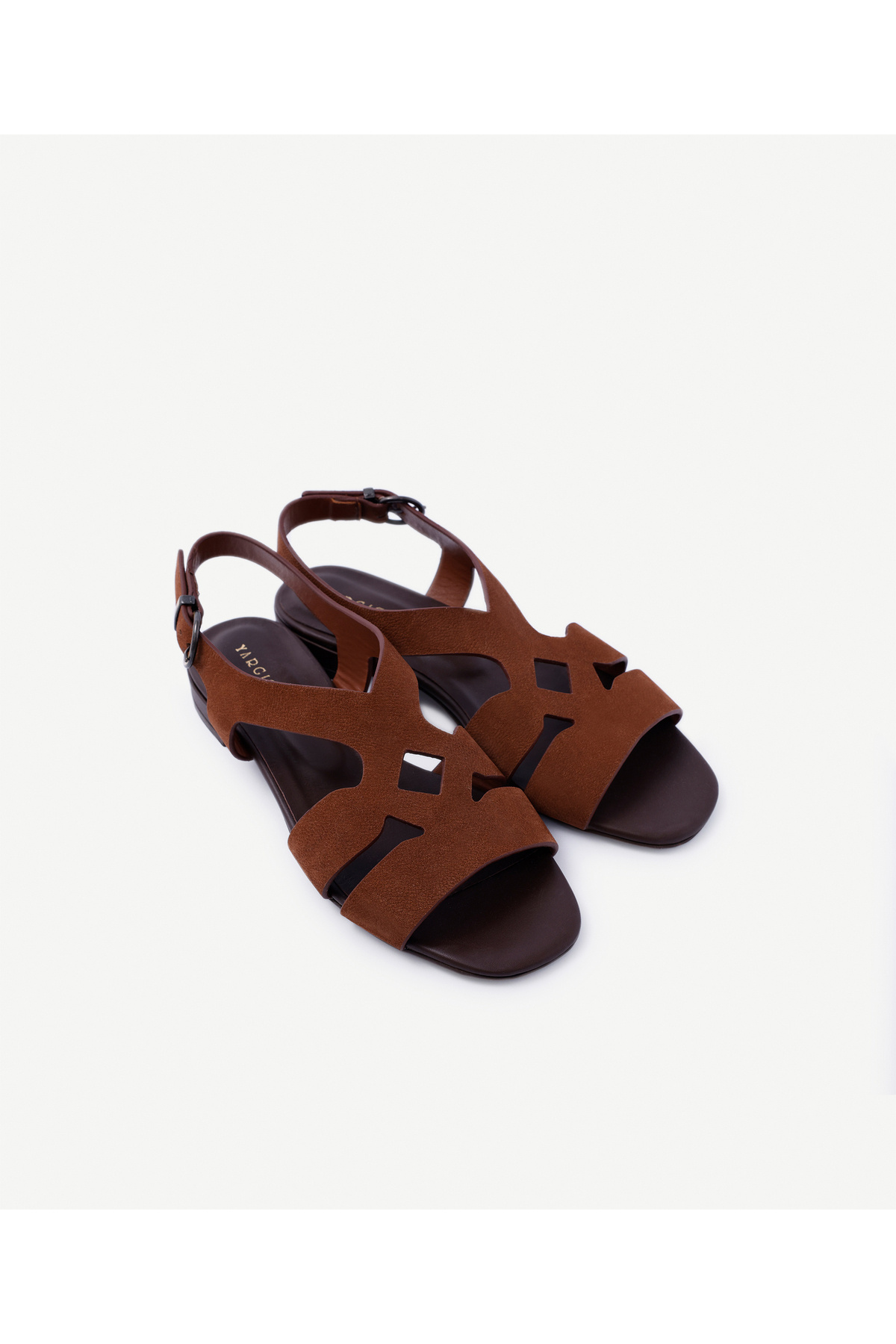 Yargıcı  Çapraz Bant Detaylı Deri Sandalet - Görsel 4