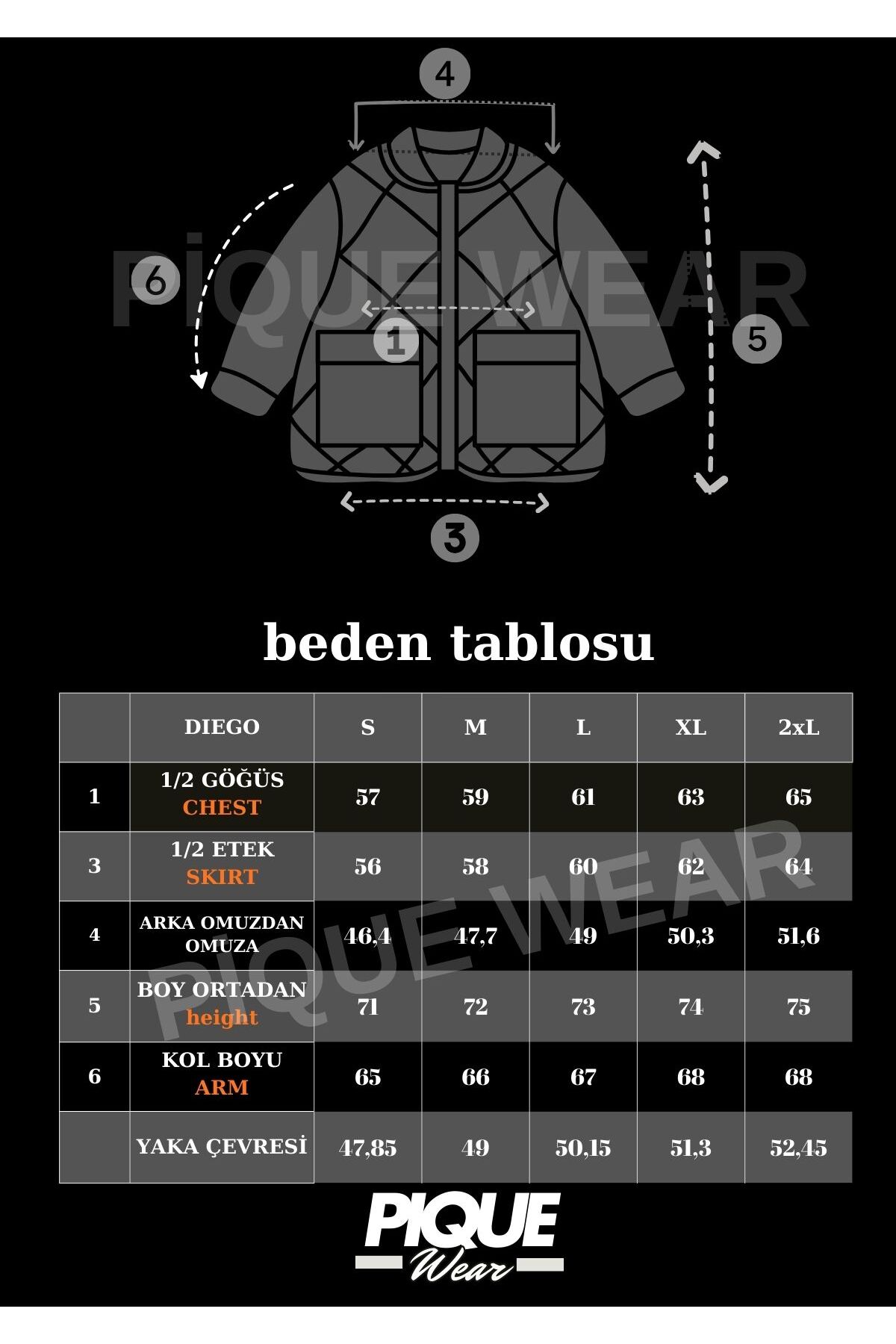 PIQUE  Erkek Mont Baklava Desen Kapitoneli Çıtçıt Kapamalı Erkek Mont - Görsel 9