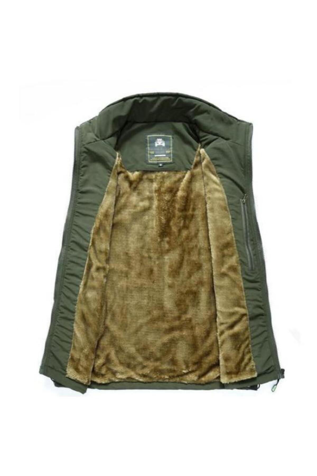 Genel Markalar  TAKTİKAL Mevsimlik Nefes Alan Hızlı Kuruyan Çok Cepli Haki Ve Bej Outdoor Yelek Çöl Rengi - Görsel 4