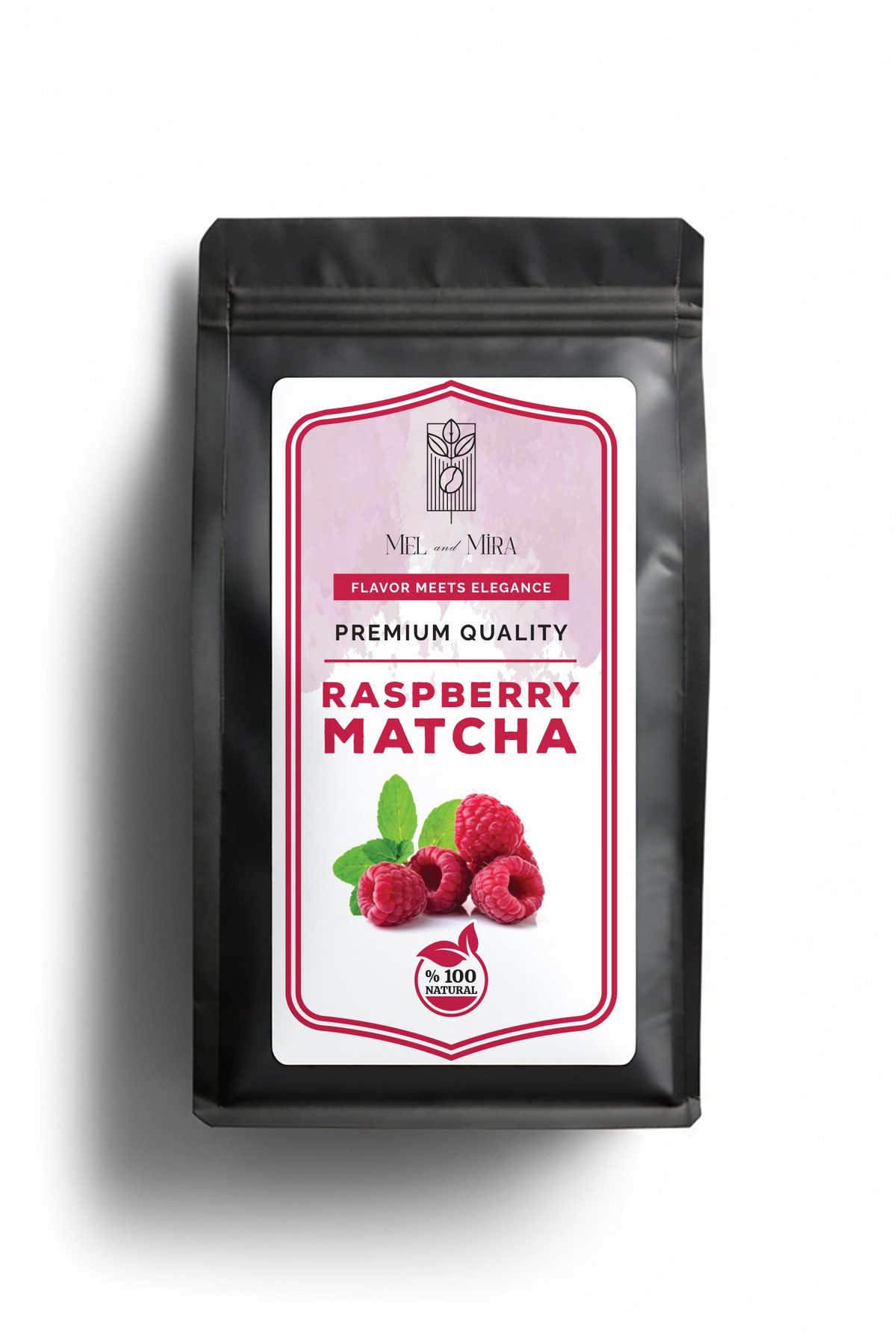 Raspberry Matcha Powder Mel and Mira Ahududu Aromalı Matcha Tozu 50g, Raspberry Matcha Powder ...