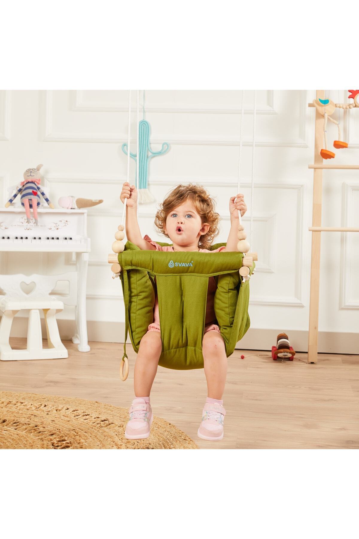 Svava Konfor Bebek Ahşap Salıncak, Tavana Asılan Çocuk Salıncağı fotoğrafı 2 (önizleme)