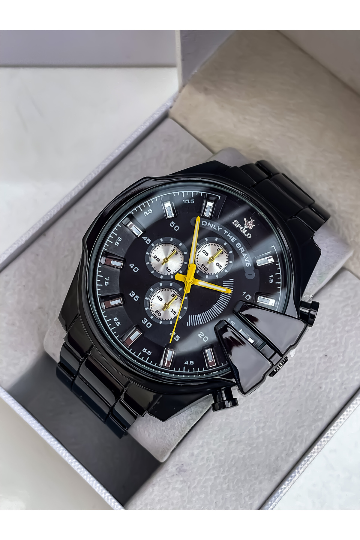 S.POLO  Yeni Sezon SİYAH Renk Çelik Kordon Erkek Kol Saati Bileklik Hediyeli Babalar Günü Hediyesi