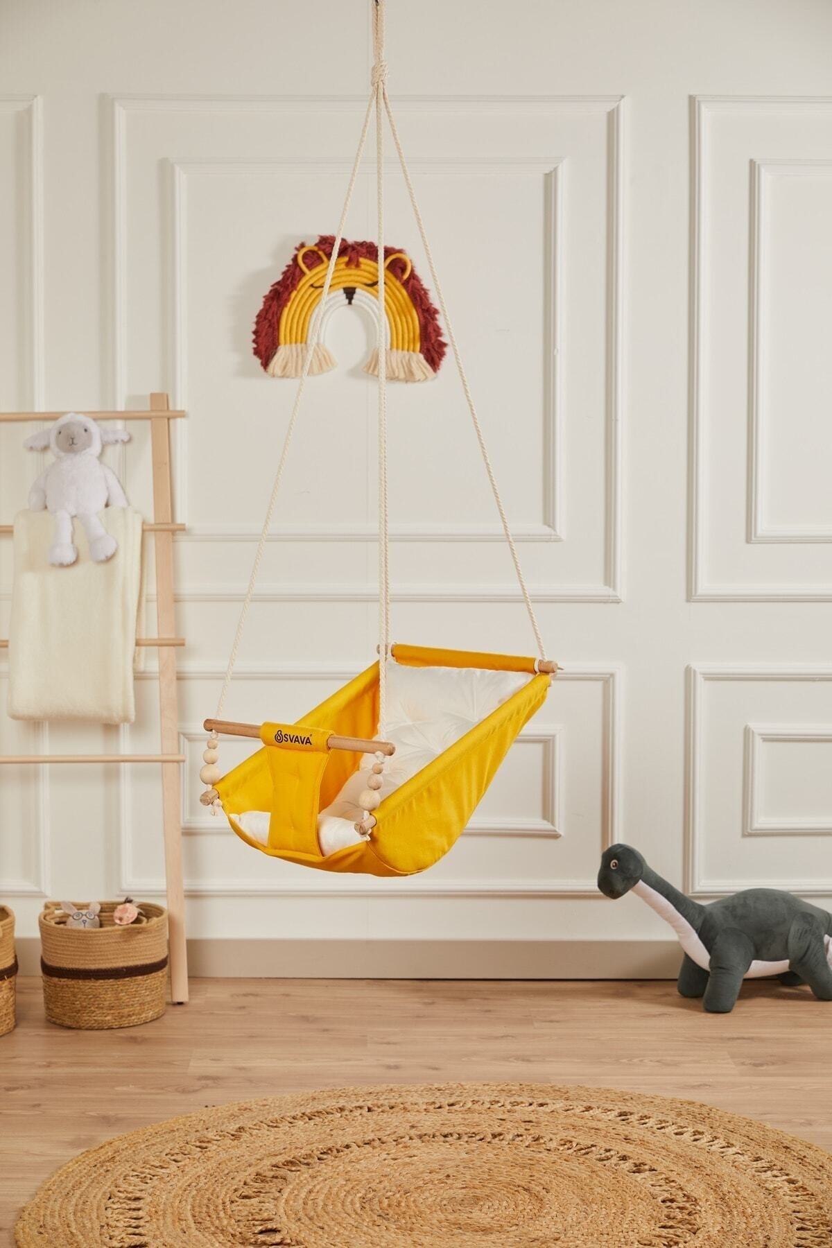 Svava Rüya Ahşap Bebek Hamak %100 Pamuklu Ev Tipi Tavan Salıncak fotoğrafı 3 (önizleme)