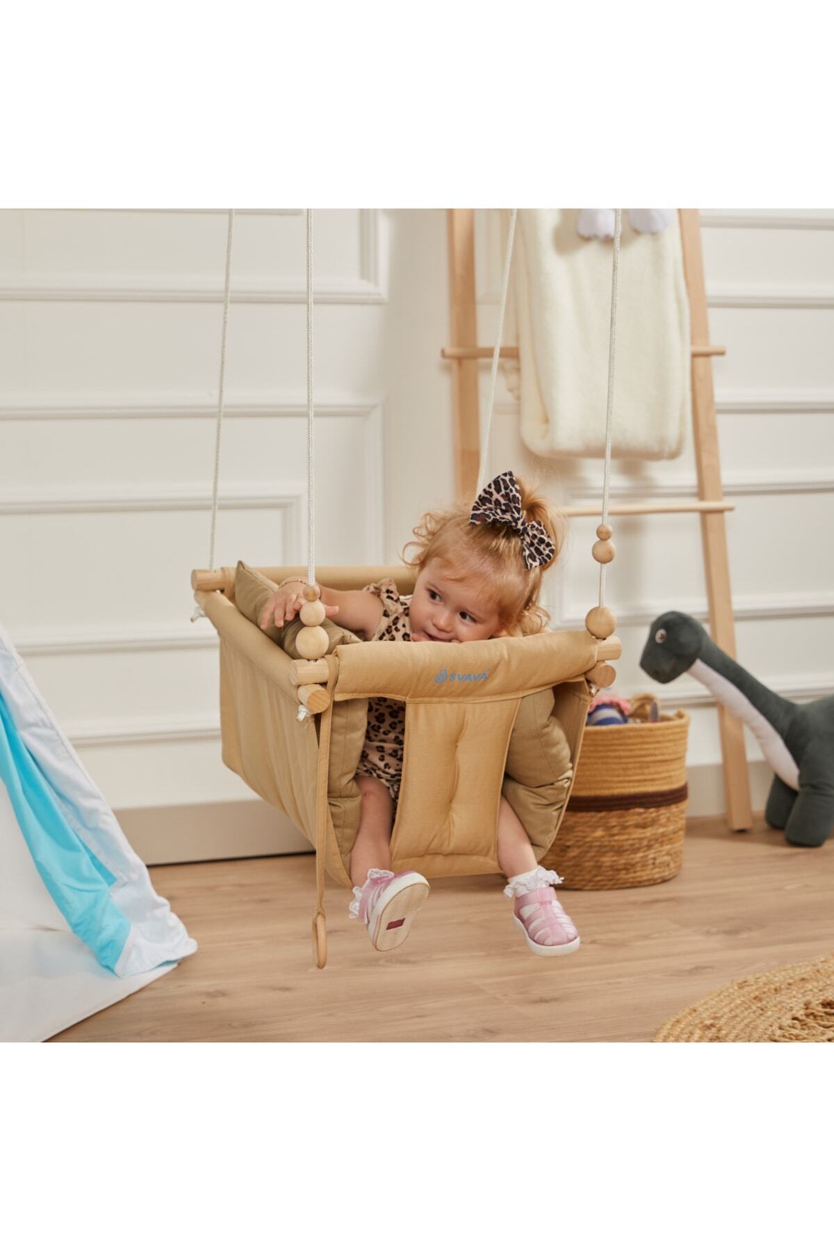 Svava Konfor Bebek Ahşap Salıncak, Tavana Asılan Çocuk Salıncağı fotoğrafı 5 (önizleme)
