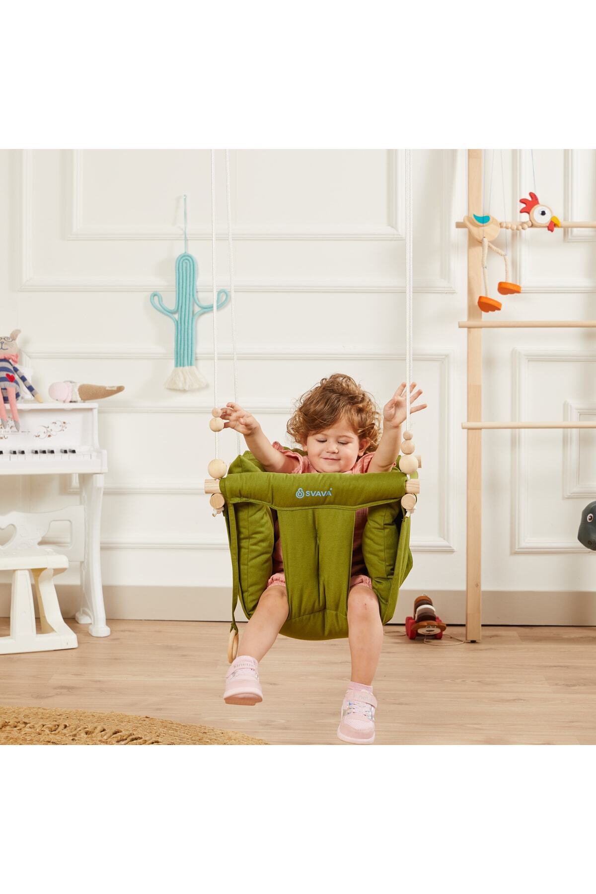 Svava Konfor Bebek Ahşap Salıncak, Tavana Asılan Çocuk Salıncağı fotoğrafı 4 (önizleme)