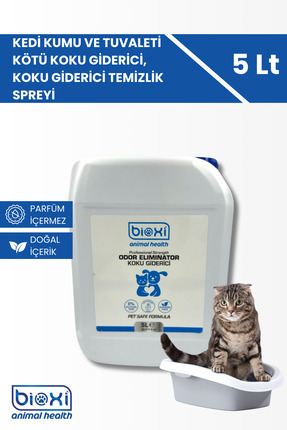 Bioxi Evcil Hayvanlar Için Koku Giderici Dezenfektan 5 Lt | %100 Doğal Ve Güv...
