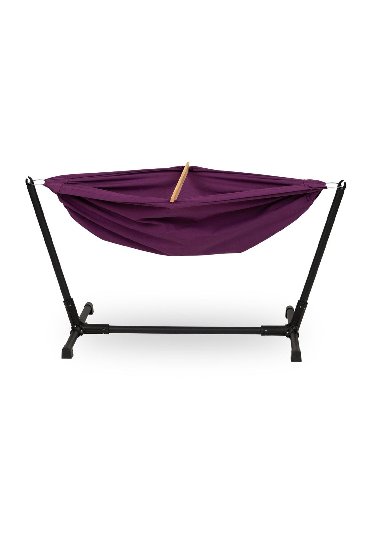 Svava Stantlı Kayık Hamak - Bebek Hamak Beşik (Mor) fotoğrafı 5 (önizleme)