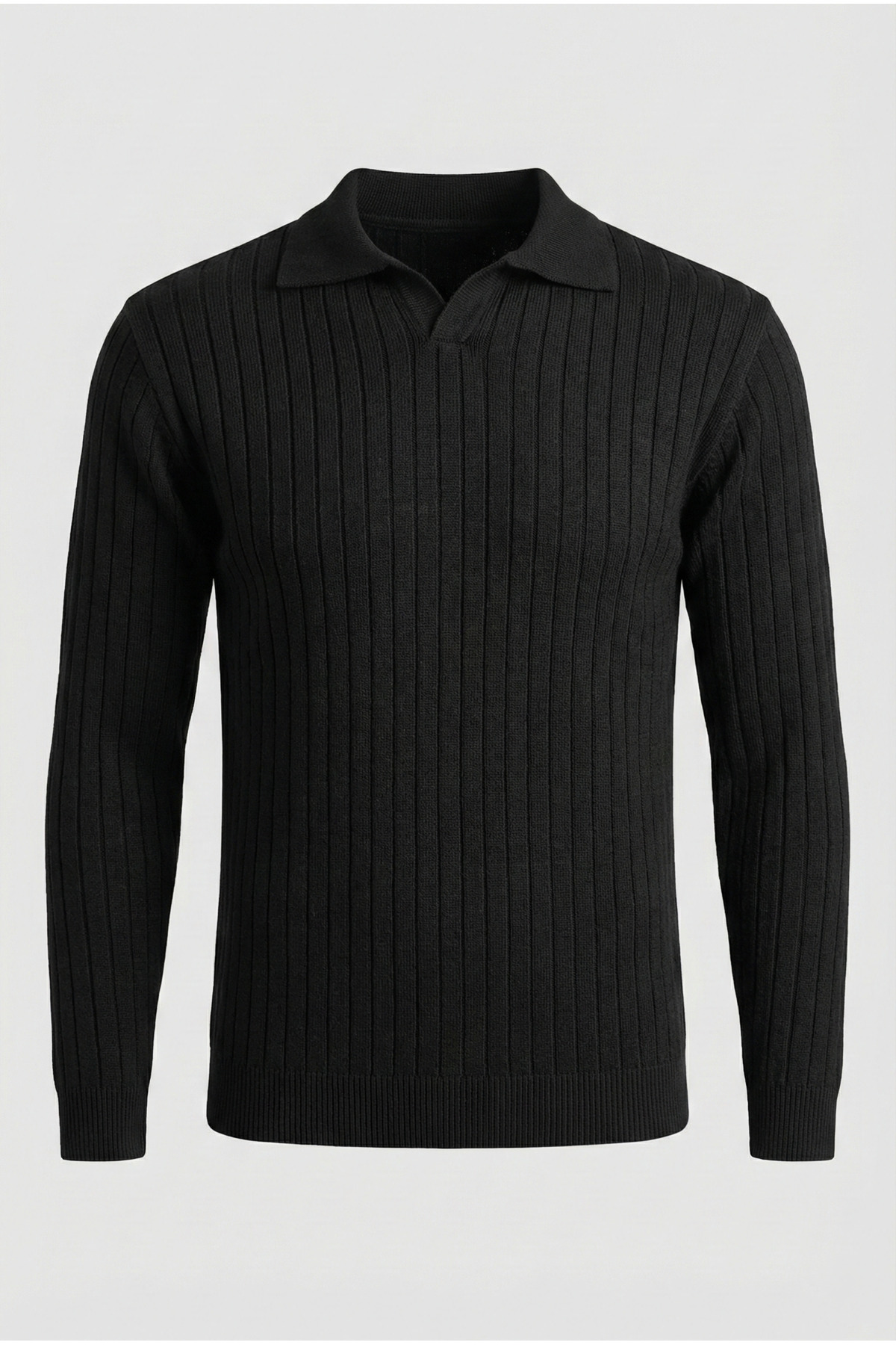 inpool  Erkek, Old Money Culture, Çizgi görünümlü, Polo yaka, triko kazak PLTK09 - Görsel 6