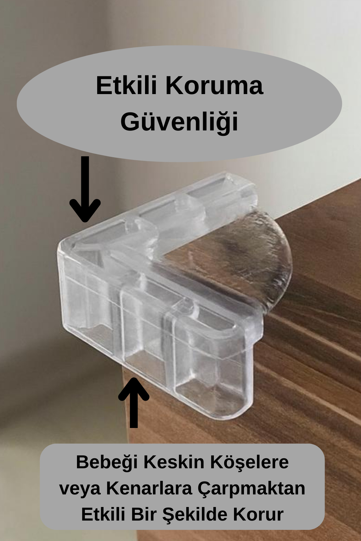 Wappa Baby 1 ADET Silikon Köşe Koruyucu, Masa Kenarı köşe Koruyucu fotoğrafı 2 (önizleme)
