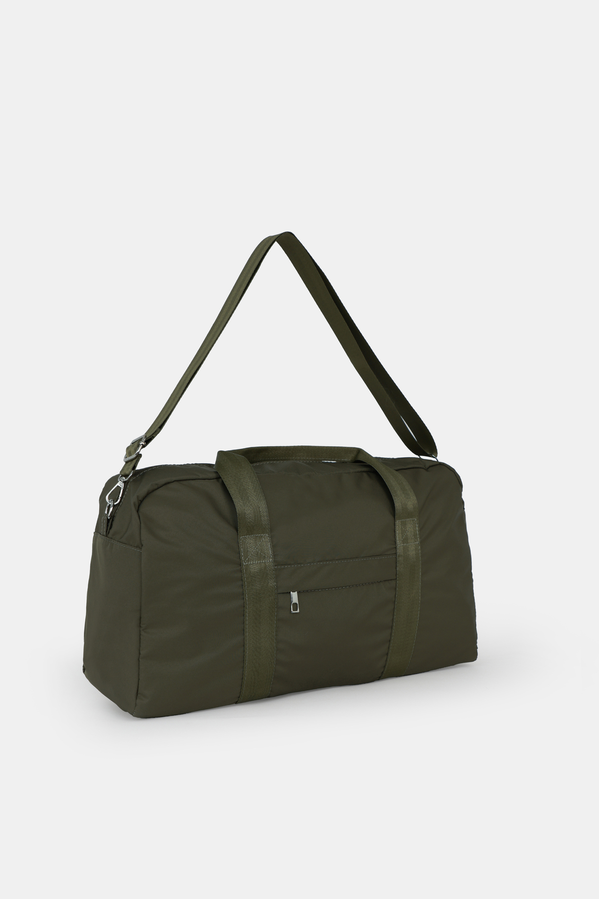 ICONE BAG Haki Spor Kadın & Erkek Spor Çantası, Paraşüt Kumaş Önü Cepli Unisex Spor Fitness Gym Çantası görsel 2