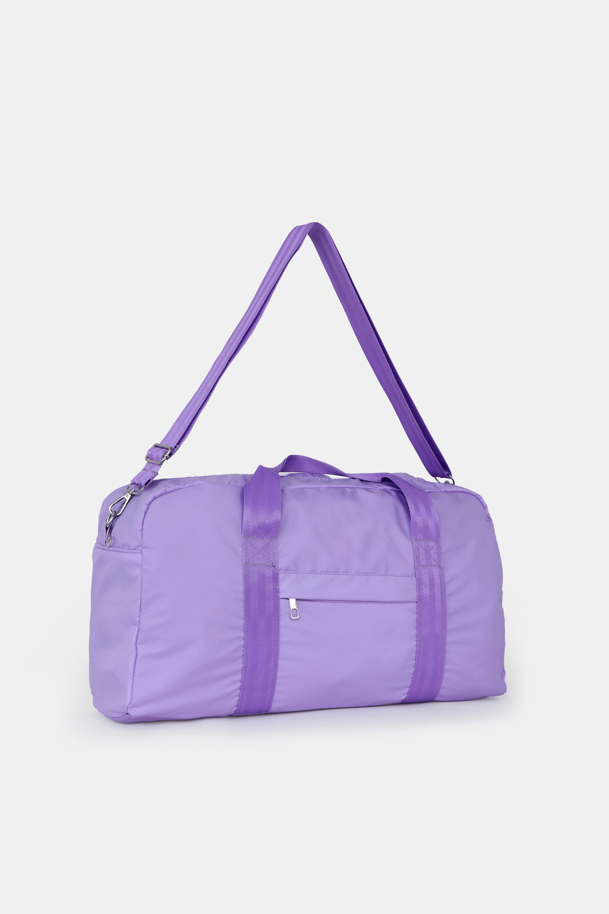 ICONE BAG Spor Çanta, Paraşüt Kumaş Önü Cepli Unisex Spor Fitness Gym Çantası, Lila Renk Spor Çantası görsel 2