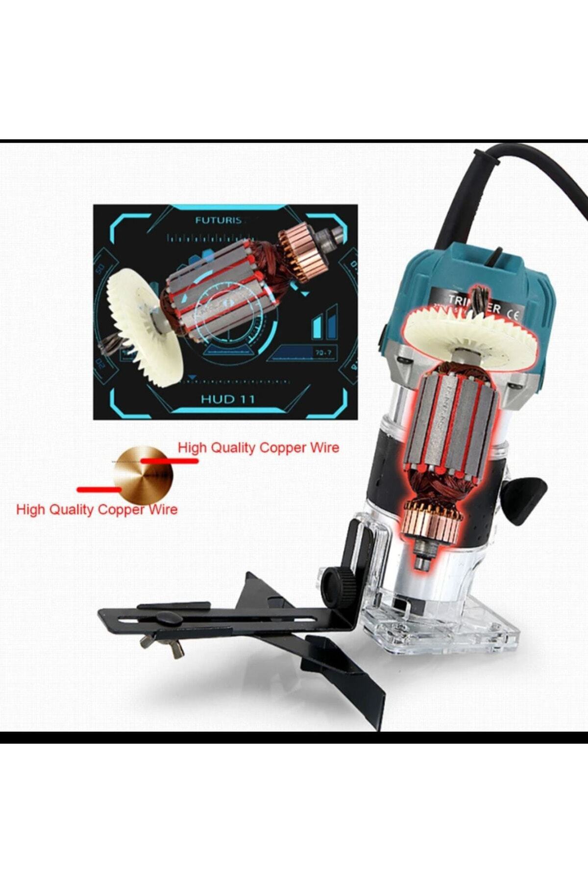MOONSHOP 600 Watt Profesyonel Formika Traşlama Freze Makinası Ve