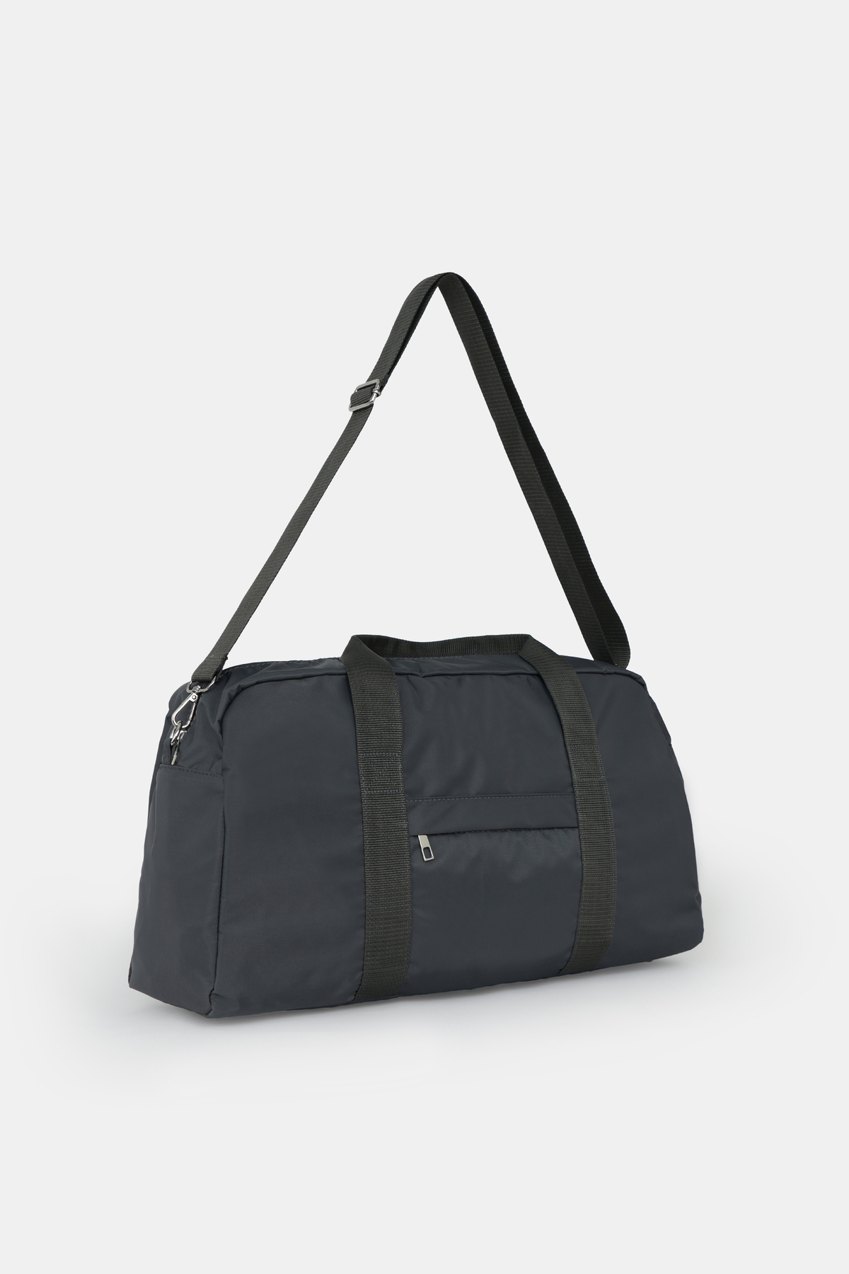 ICONE BAG Icone Paraşüt Kumaş Önü Cepli Unisex Spor Fitness Gym Çantası Antrasit Füme görsel 2