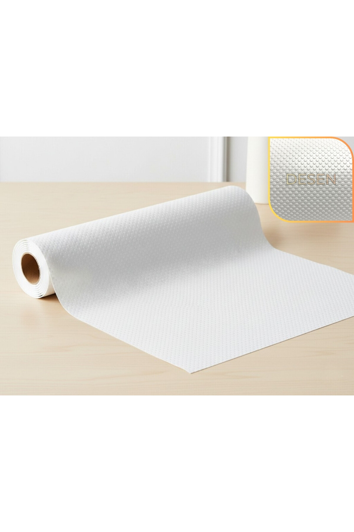 48 cm x 5 Meters White Embossed Dot Patterned Anti-Slip Carpet in Drawer, drawer carpet