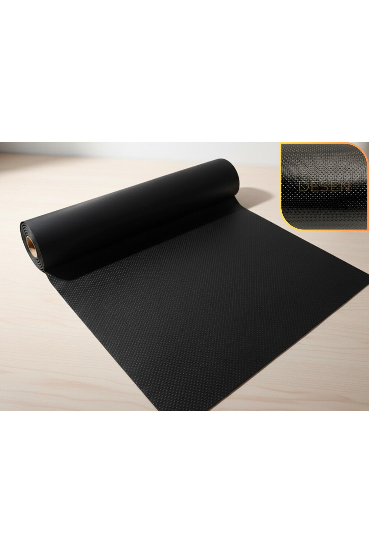 48 cm x 5 Meters Black Embossed Dot Patterned Anti-Slip Carpet in Drawer, Shelf Cover