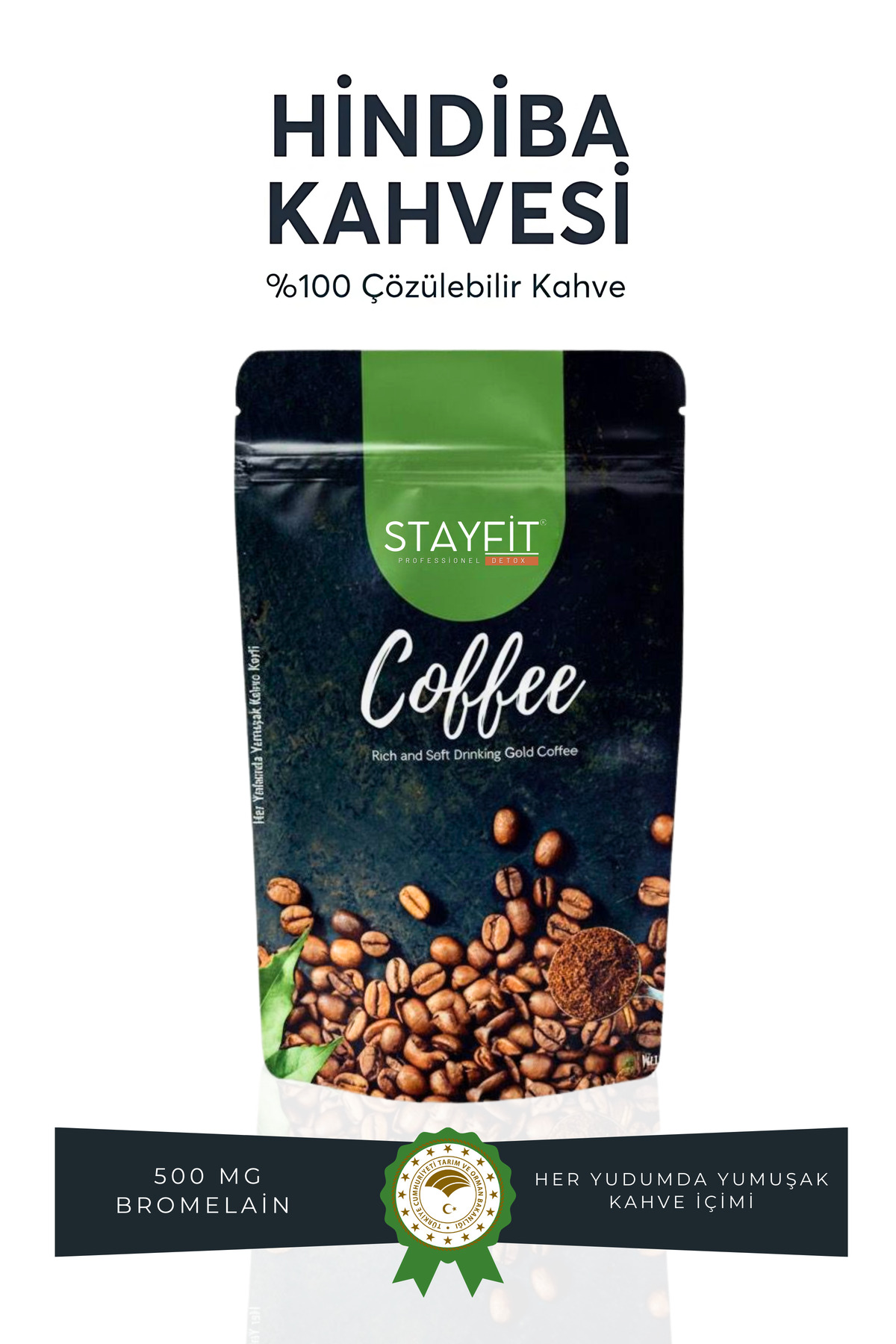 STAYFİT 30 Günlük 100 gr Toz Hindiba Kahve - 500 Mg Bromelain 2400