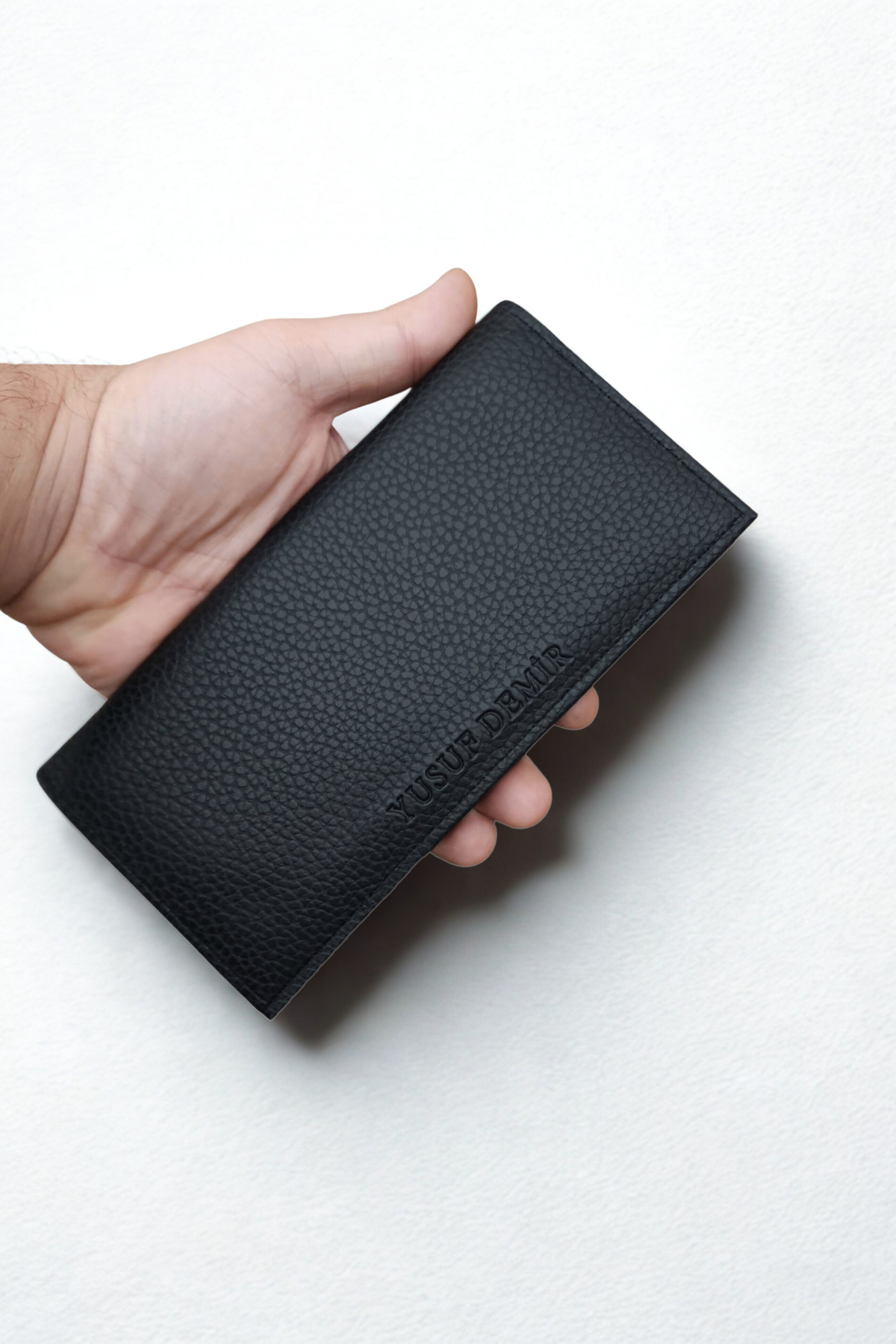 VANİLLA COLLECTİON  Telefon Bölmeli Unisex Siyah Cüzdan Mıknatıslı Ve El Bantlı Büyük Paraportföy El Çantası - Görsel 6