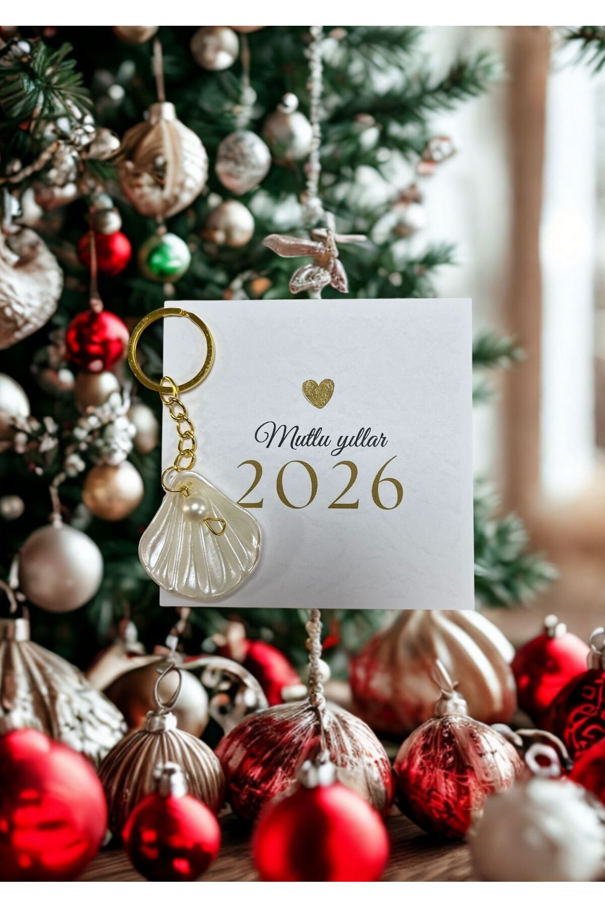 HEN GSM 1 Adet İstiridye Anahtarlık yılbaşı Öğretmenler Günü Anneler Günü, Kişiye Özel Yazi