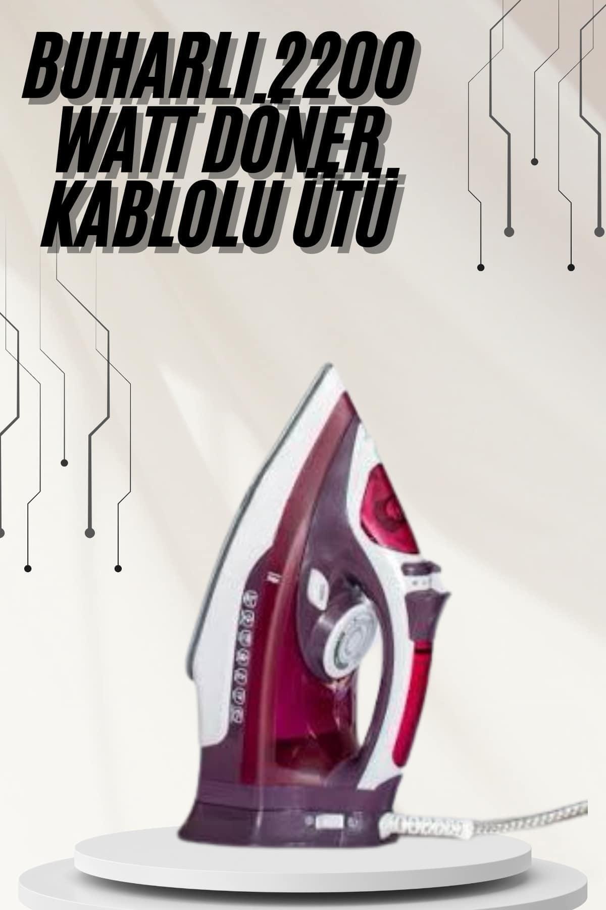 Flamex Modern Tasarım 2200W Dayanıklı Buharlı Seramik Kaplama Ütü