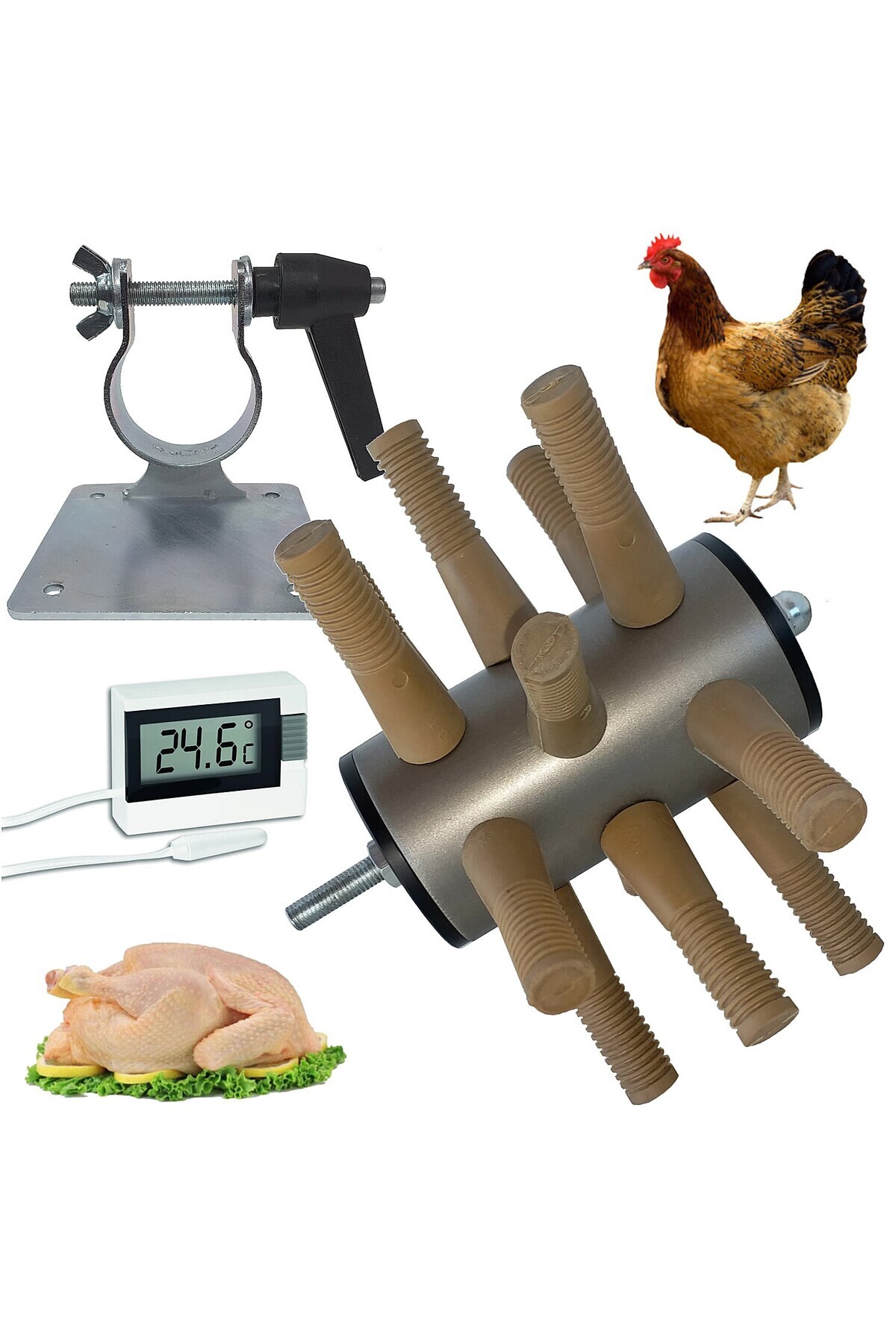 Meltem Tavuk Tüyü Yolma Aparatı Seti