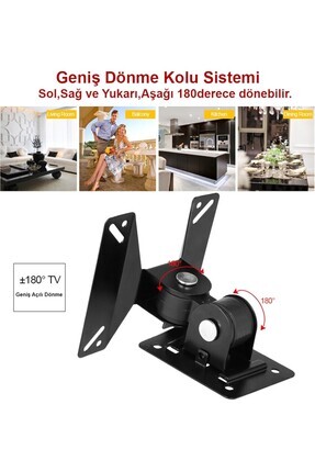 Renvox LED TV / LCD Monitör Hareketli Duvar Askı Aparatı - 14–24" Uyumlu – 15...