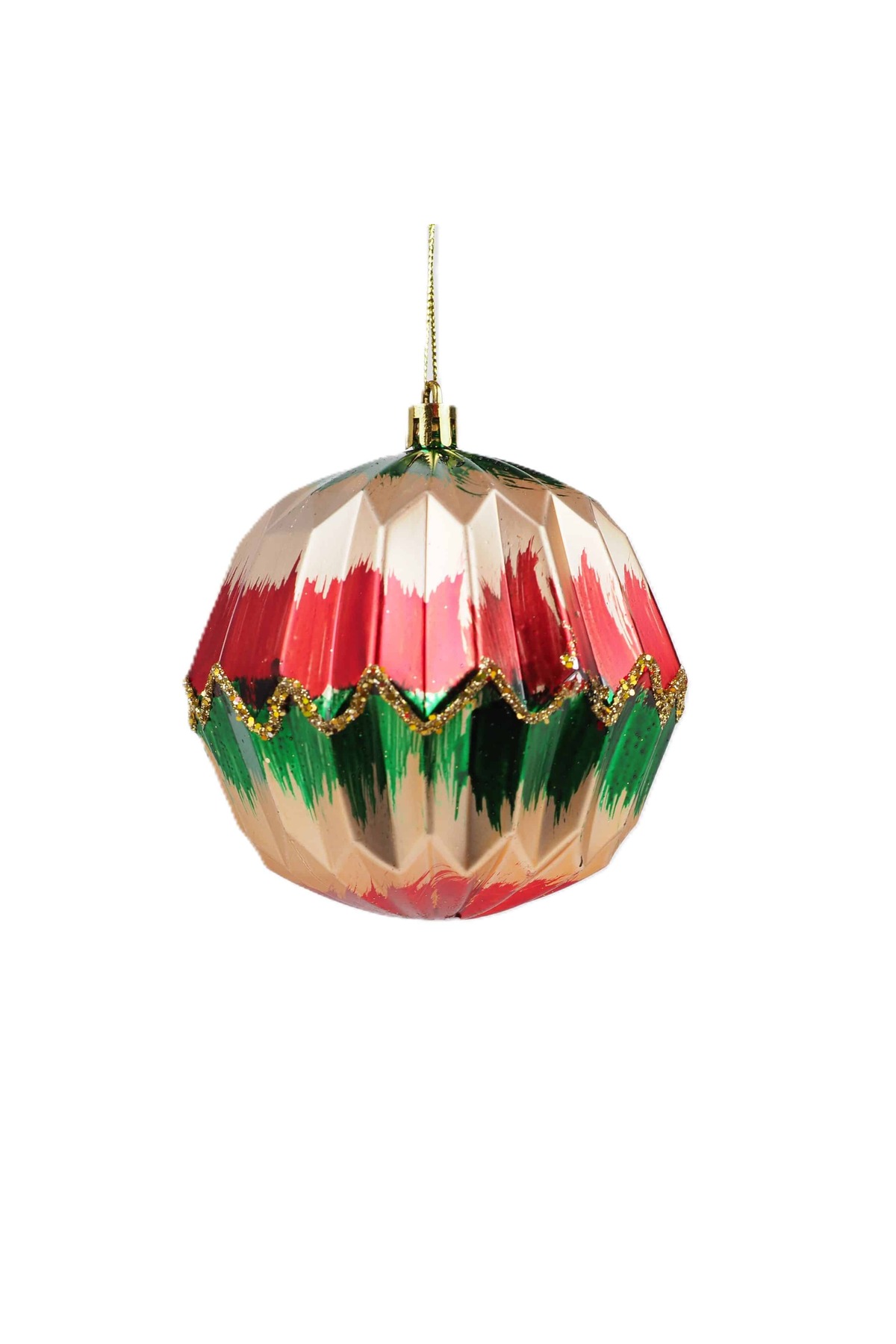 Ritzz Zig Zag Geometric Textured Pine Tree Ornament Colorful 10 cm