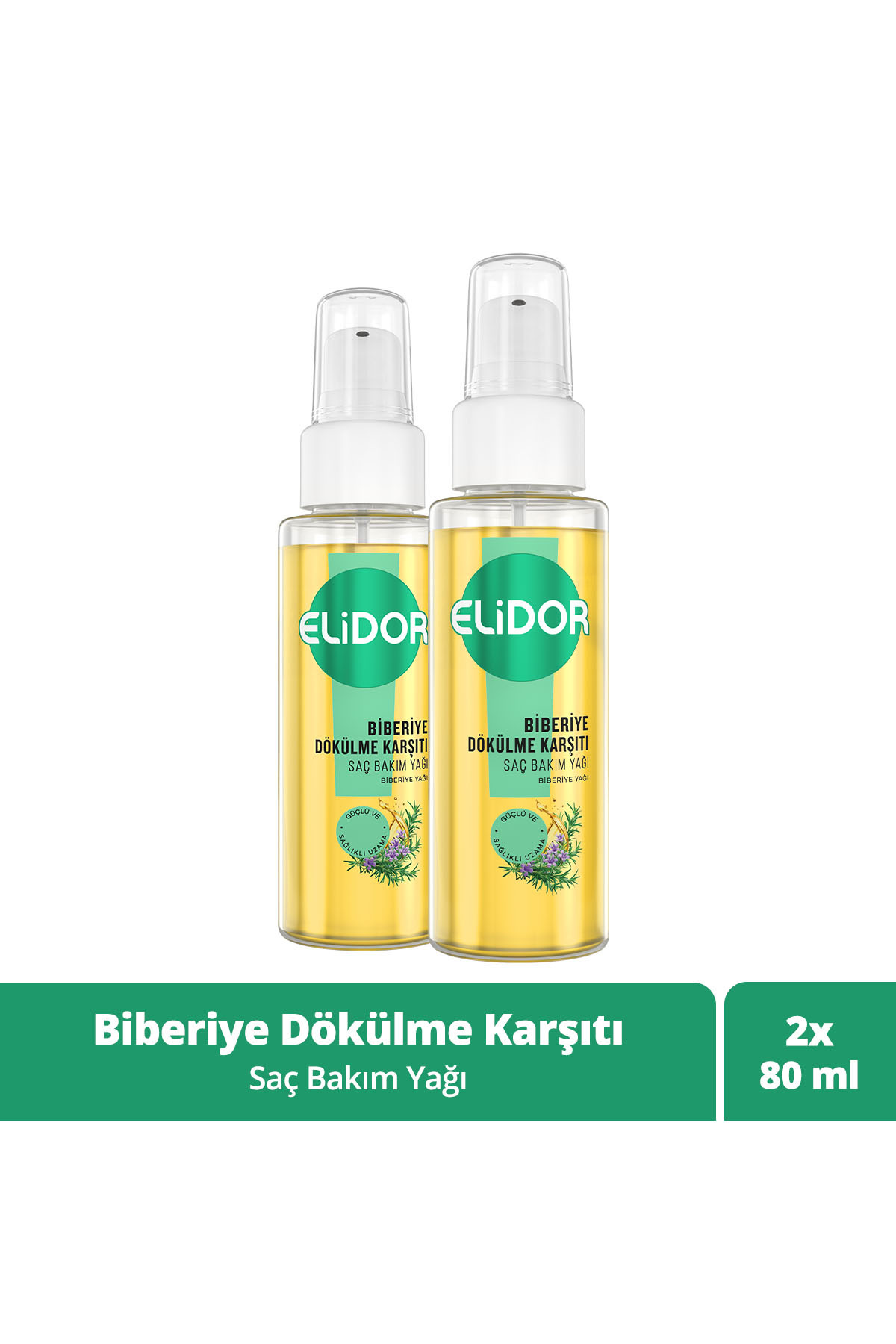 Elidor Saç Bakım Yağı Biberiye Dökülme Karşıtı 80 ml x2 — SET.UNİ.10343
