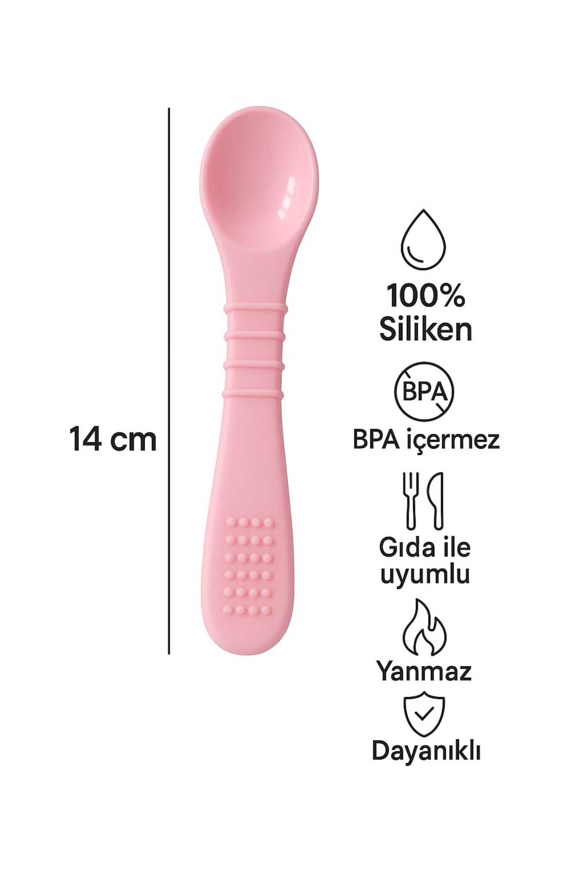 CKM silikon Bebek Beslenme Seti Pembe 9 Parça Silikon Mama Seti – BPA’sız – fotoğrafı 4 (önizleme)