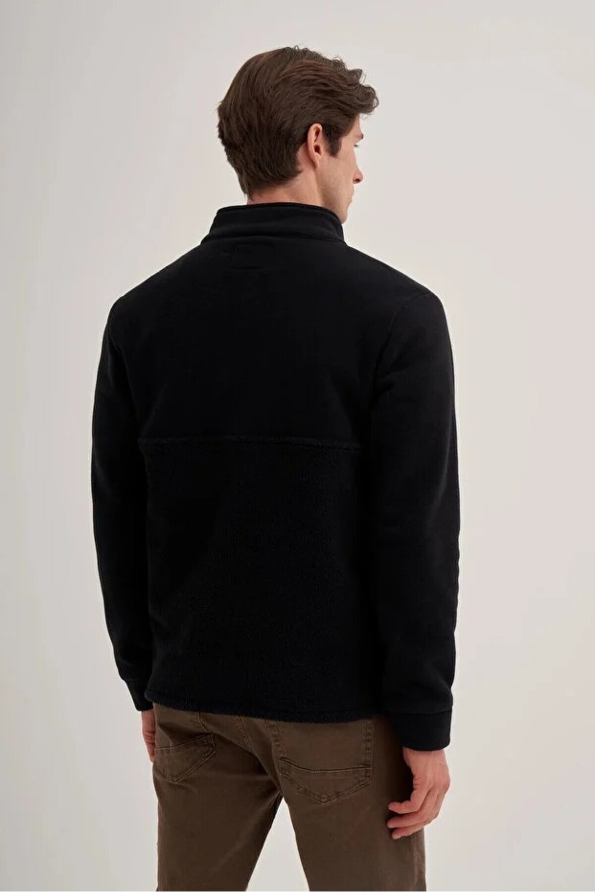 CAZ 5127 DİK YK. POLAR SWEAT HIRKA SİYAH — مشکی 24KCEEO05127 — تصویر 4 از 4