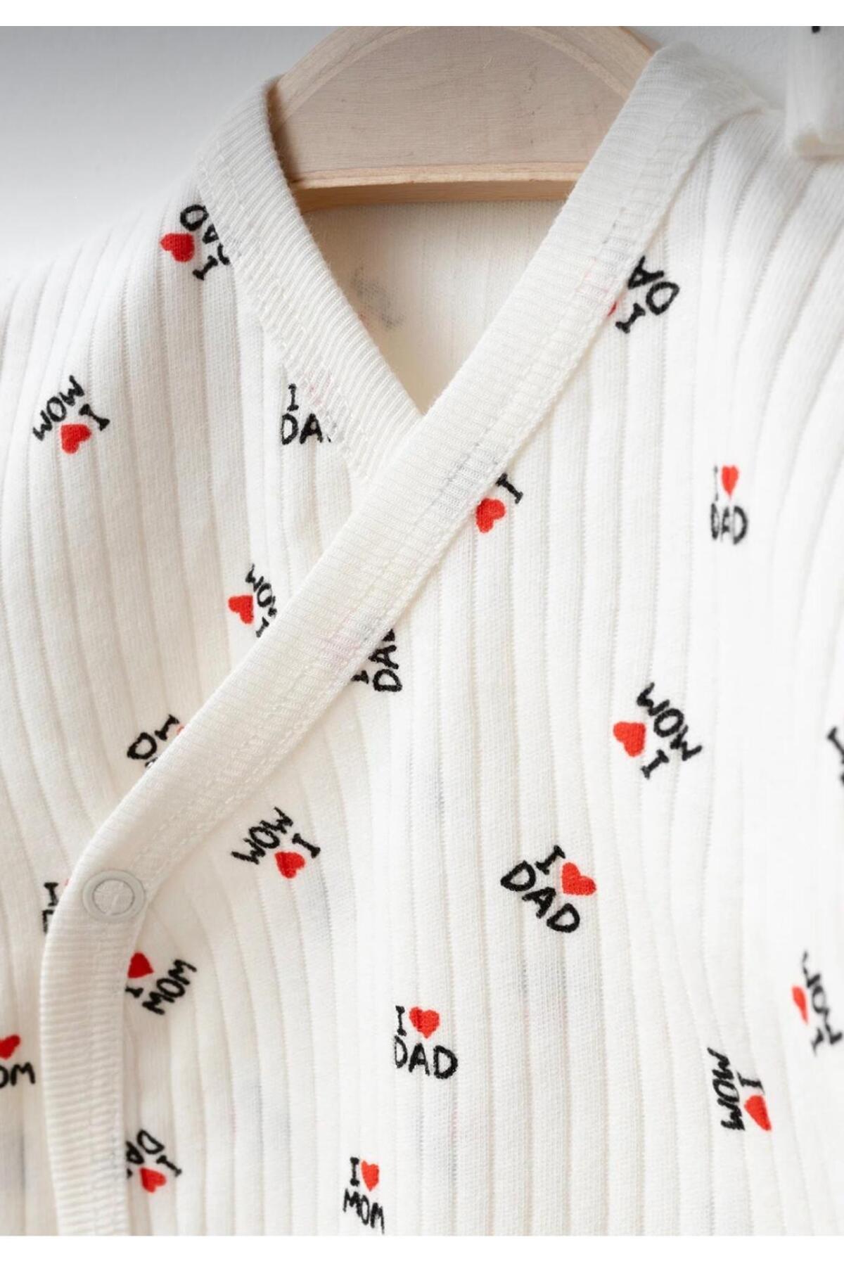 BYS BABY FASHION Mevsimlik Organik Pamuklu 7'li Yenidoğan Kız Erkek Bebek Hastane Çıkış Seti/Yenidoğan Bebek Kıyafeti fotoğrafı 4 (önizleme)