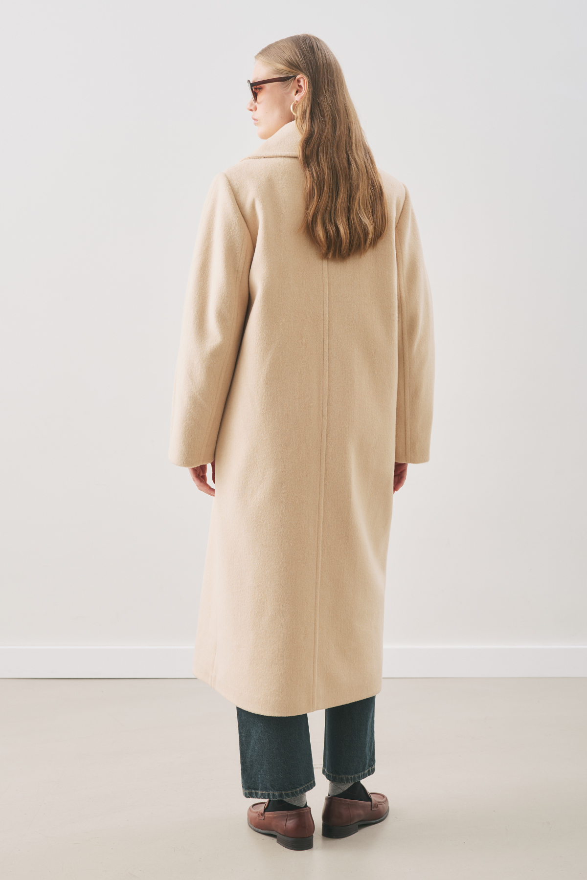 Manuka  KRUVAZE YÜN PALTO BEJ - Görsel 7