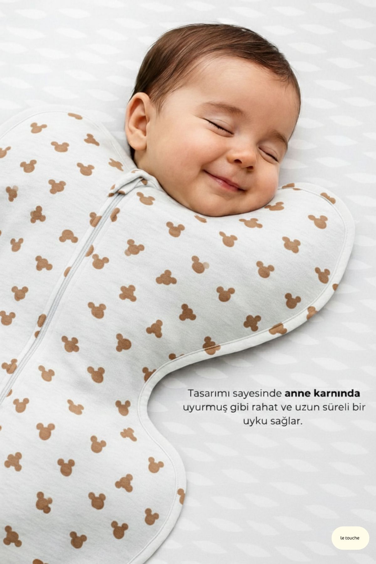 Le Touche Kahverengi Bebek Kundak Yenidoğan Uyku Tulumu (Yenidoğan Kundağın Amacı Dar Olması) fotoğrafı 5 (önizleme)