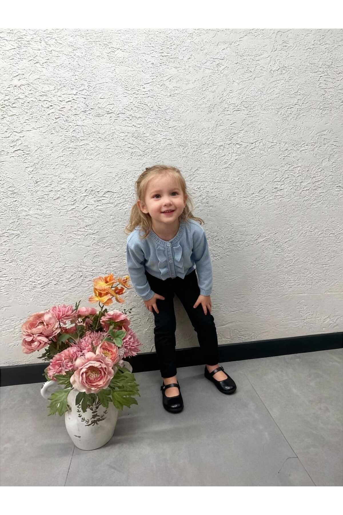 Gocoland Fırfır Detaylı Düğmeli Şık Triko Hırka fotoğrafı 3 (önizleme)