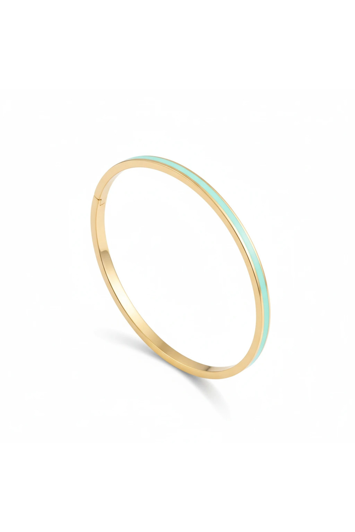 NİSERAJEWELLERY Mavi Mineli Altın Kelepçe